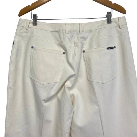 ST JOHN Sport Off White Jeans 5 Pocket Stretch Spring Nautical Preppy Womens 16 - Picture 8 of 11